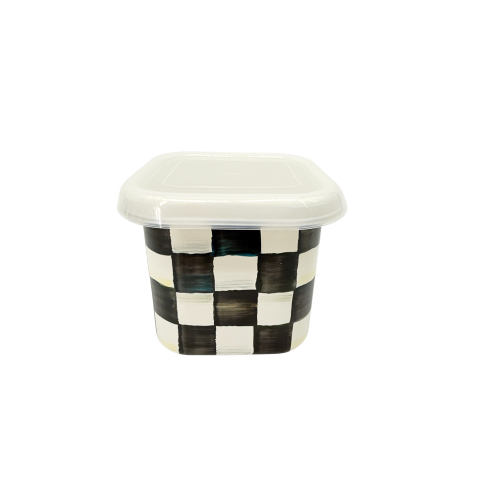 MACKENZIE-CHILDS Courtly Check Enamel Deep Squarage Bowl || Small